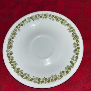 Vintage Corelle White Saucer with Crazy Daisy Design
